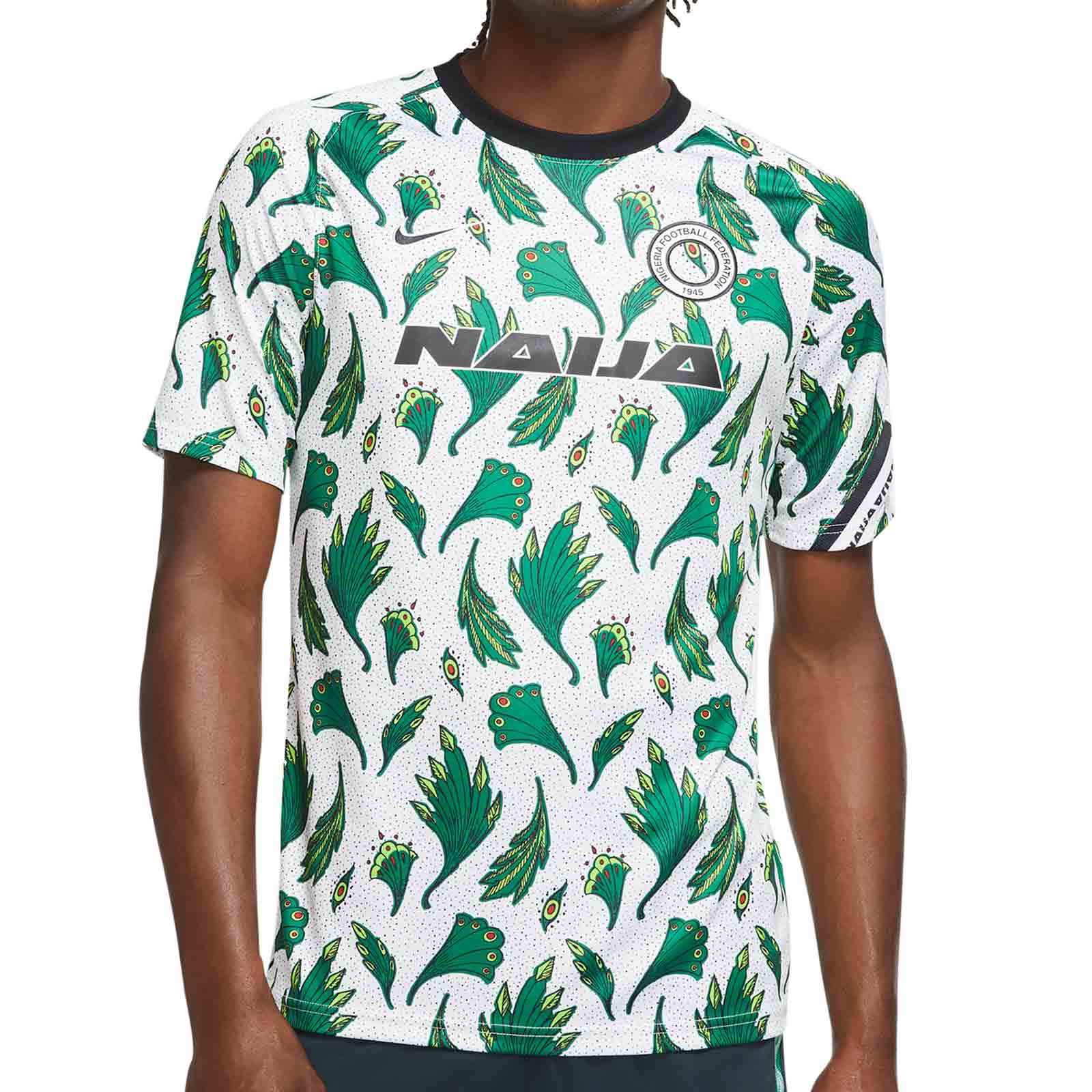 crédito Insistir Manuscrito Camiseta Nike Nigeria pre-match 2020 2021 | futbolmania