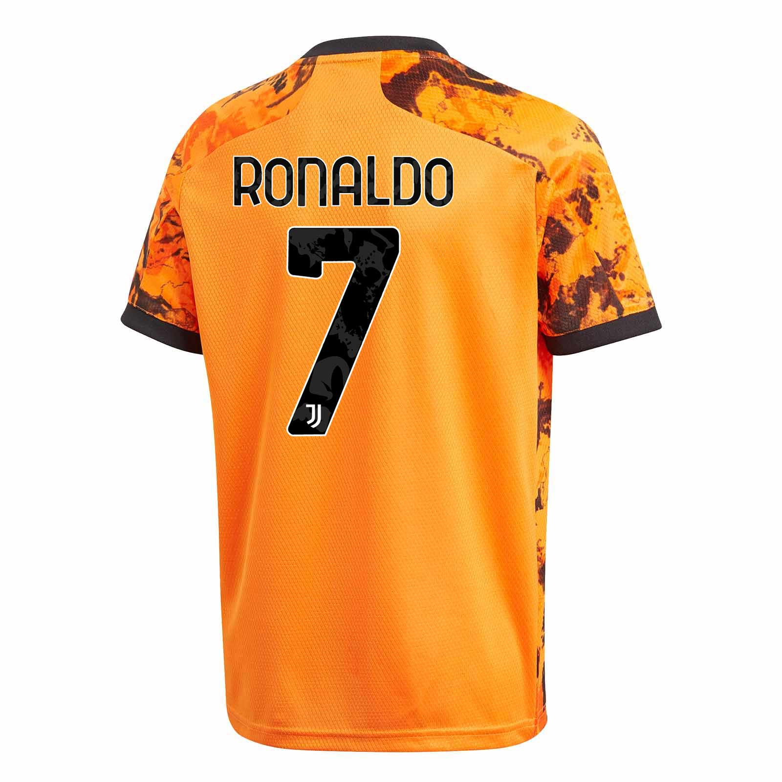 Niño Fútbol Camiseta Cristiano Ronaldo #7 3ª Equipación Naranja 2020/21 La  Camisa Chile