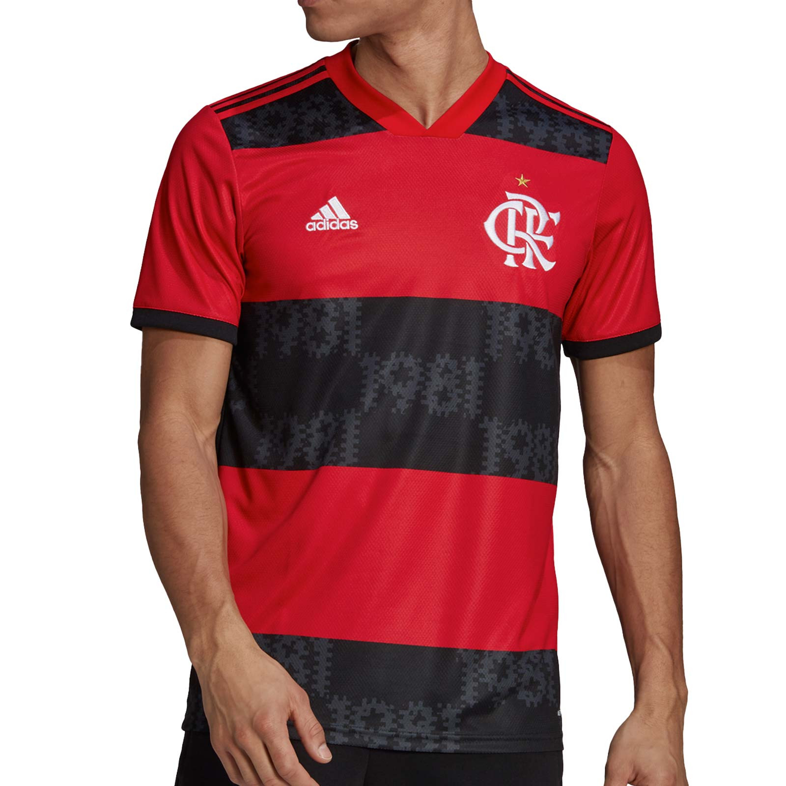 Camiseta adidas Flamengo 2022 roja negra | futbolmania