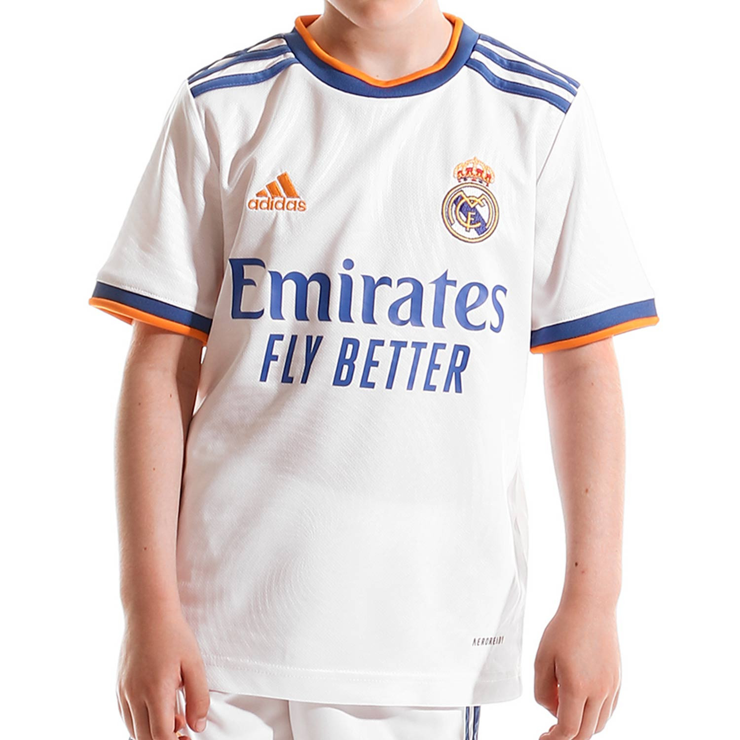 Camiseta adidas Real Madrid 2021 2022 niño blanca
