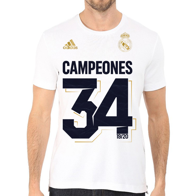 matrimonio General Descarte Camiseta adidas R Madrid Campeón 34 Liga 2019 2020 | futbolmania