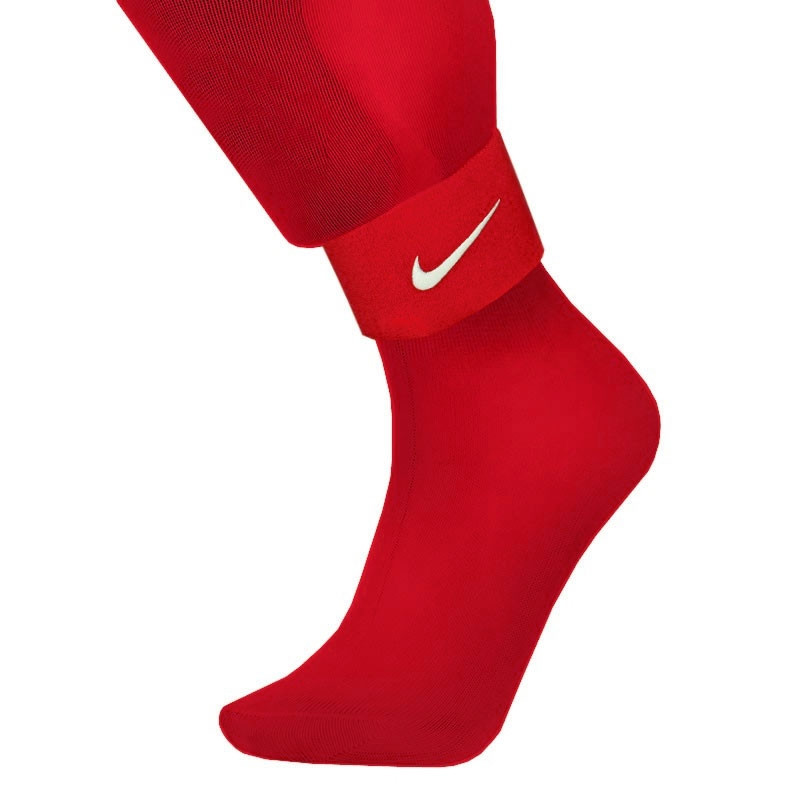 Cinta sujeta espinilleras Nike rojo