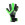 HO Soccer One Negative - Guantes de portero HO Soccer corte Negative - negros y verdes - completa dorso mano derecha