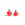 2x tacos goma TPU botas fútbol adidas Studiamonds rojo - 2 uds. tacos recambiables de plástico TPU de 1x6mm posición delantera y 1x9mm posición trasera para botas de fútbol adidas (excepto World Cup y Kaiser) - rojo translúcido