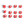 12x tacos goma TPU botas fútbol adidas Studiamonds rojo - 12 uds. tacos recambiables de plástico TPU de 8x6mm posición delantera y 4x9mm posición trasera para botas de fútbol adidas (excepto World Cup y Kaiser) - rojo translúcido