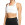 Sujetador deportivo Nike Swoosh - Top deportivo Nike de mujer para fútbol - blanco - frontal