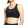 Sujetador Nike mujer Swoosh con relleno - Top deportivo Nike de mujer con relleno para fútbol - negro - frontal