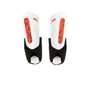Puma Ultra Light Ankle - Espinilleras de fútbol Puma con tobillera protectora - blancas
