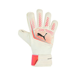 Puma Ultra Match Protect Jr RC - Guantes de portero infantiles con protecciones Puma corte regular - blancos, rojos