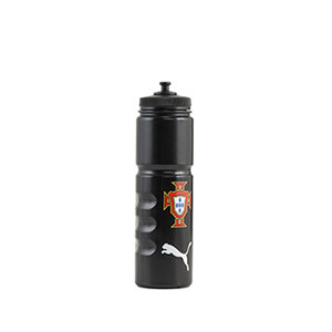 Botellín Puma Portugal 750 ml - Botellín de agua para entrenamiento Puma de la selección de Portugal de 750 ml - negro