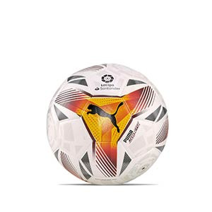 Balón Puma LaLiga 1 Accelerate 2021 2022 Hybrid talla 4 - Balón de fútbol Puma de La Liga española LFP 2021 2022 talla 4 - blanco - completa frontal