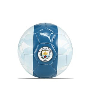 Balón Puma Manchester Ftblcore talla 5 - Balón de fútbol Puma del Manchester City talla 5 - blanco, azul celesteá