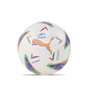Balón Puma Orbita Liga F 2023 2024 FIFA Quality Pro talla 5 - Balón de fútbol profesional Puma de La Liga Femenina española 2023 2024 talla 5 - blanco