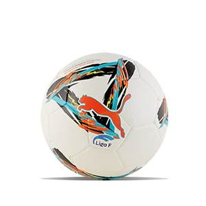 Balón Puma Orbita Liga F 2024 2025 Hybrid talla 5 - Balón de fútbol Puma de la Liga Femenina talla 5 - blanco