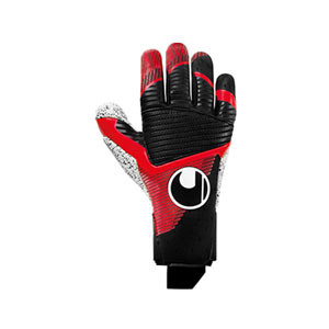 Uhlsport Powerline Supergrip+ Reflex - Guantes de portero profesionales Uhlsport corte Reflex - negros, rojos