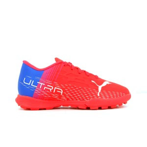 Puma Ultra 4.3 TT Jr - Zapatillas de fútbol multitaco infantiles Puma TT suela turf - rosas rojizas