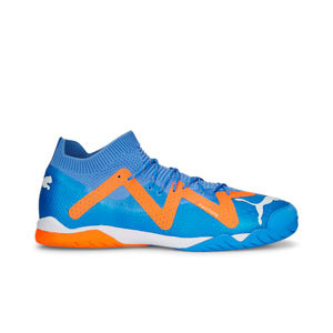 Puma Future Ultimate Court - Zapatillas de fútbol sala Puma Court suela lisa - azules, naranjas