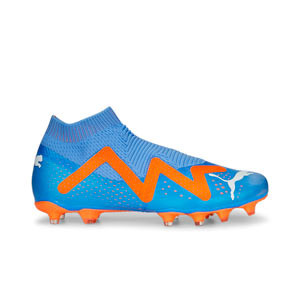 Puma Future Match+ LL FG/AG - Botas de fútbol sin cordones Puma FG/AG de césped natural y artificial - azules, naranjas