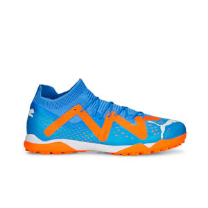 Puma Future Match TT - Zapatillas de fútbol multitaco Puma TT suela turf - azules, naranjas