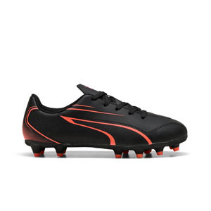 Puma Vitoria FG/AG Jr - Botas de fútbol infantiles Puma FG/AG para césped natural y artificial - negras