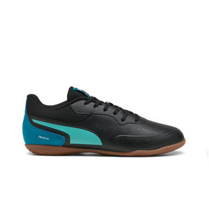 Puma Truco III Jr - Zapatillas de fútbol sala infantiles Puma suela lisa IT - negras