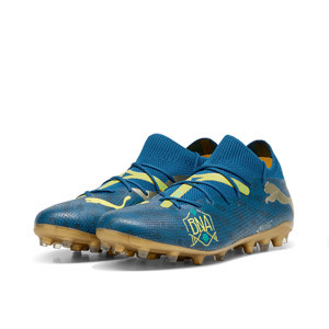 Puma Future 7 Match BNA MG - Botas de fútbol Puma MG de Neymar Jr para césped artificial - azul marino
