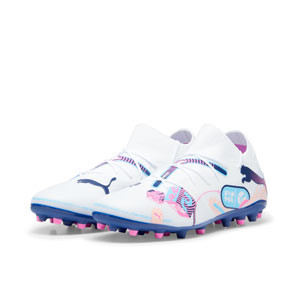 Puma Future 7 Match Volume Up MG - Botas de fútbol Puma MG para césped artificial - blancas