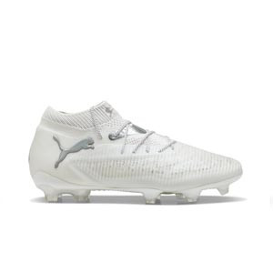Puma Future 8 Ultimate FG - Botas de fútbol con tobillera Puma FG para césped natural o artificial de última generación - blancas