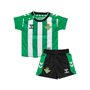 Equipación Hummel Real Betis niño 2022 2023 - Conjunto infantil de 4 meses a 4 años Hummel primera equipación Real Betis Balompié 2022 2023 - blanco, verde