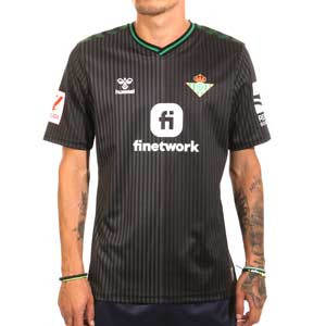 Camiseta Hummel 3a Real Betis Balompié 2023 2024 - Camiseta de la tercera equipación Hummel del Real Betis Balonpié 2023 2024 - negra