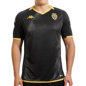 Camiseta Kappa 2a AS Mónaco 2023 2024 Kombat - Camiseta segunda equipación Kappa del AS Monaco 2023 2024 - negra, dorada