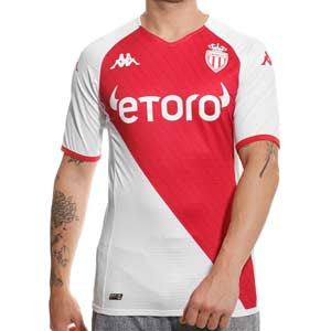 Camiseta Kappa AS Mónaco 2022 2023 Kobat Pro - Camiseta auténtica primera equipación Kappa AS Mónaco 2022 2023 - blanca, roja