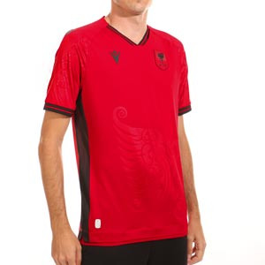 Camiseta Macron Albania 25 26 - Camiseta de la primera equipación Macron de la selección de Albania 2025 2026 - roja