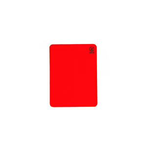 Tarjeta árbitro Zastor - Tarjeta de árbitro de fútbol (12 cm x 9 cm) - roja - frontal