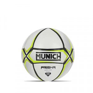 Balón Munich Prisma Indoor Talla 58 cm - Balón de fútbol sala Munich talla 58 cm - blanco y amarillo