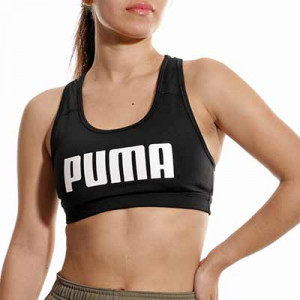 Sujetador Puma 4Keeps impacto medio - Sujetador deportivo de mujer con impacto medio - negro