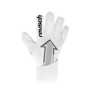 Reusch Attrakt Fastgrip Silver Junior - Guantes de portero infantiles Reusch corte Hybrid Negative Cut - blancos