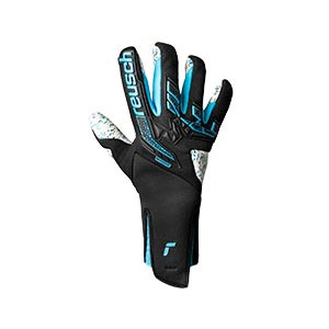 Reusch Attrakt Freegel Fusion Strapless - Guantes de portero profesionales Reusch corte Evolution Negative Cut - negros, azul cian