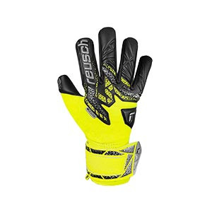 Reusch Attrakt Gold X NC Junior - Guantes de portero infantiles profesionales Reusch corte Negative Cut - amarillos