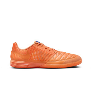 Nike Lunar Gato 2 - Zapatillas de fútbol sala de piel Nike con suela lisa IC - naranjas