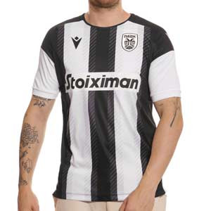 Camiseta Macron PAOK 2022 2023 - Camiseta primera equipación Macron del PAOK de Salónica 2022 2023 - blanca, negra