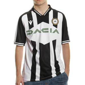 Camiseta Macron Udinese 2022 2023 - Camiseta primera equipación Macron Udinese Calcio 2022 2023 - blanca, negra