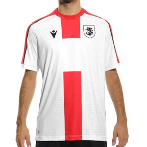 Camiseta Macron Georgia 2022 2023 - Camiseta primera equipación Macron selección de Georgia 2022 2023 - blanca, roja