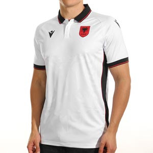 Camiseta Macron 2a Albania 2024 - Camiseta de la segunda equipación Macron de la selección de Albania 2024 - blanca