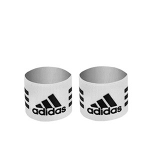 Cinta sujeta espinilleras adidas - Cinta de velcro sujeta espinilleras adidas talla única (2 uds) - blancas