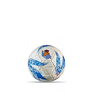 Balón Macron Real Sociedad talla mini - Balón de fútbol Macron de la Real Sociedad en talla mini - blanco