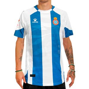 Camiseta Kelme Espanyol 2023 2024 - Camiseta primera equipación Kelme del RCD Espanyol 2023 2024 - blanca, azulá