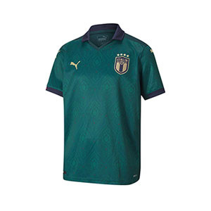 Camiseta Puma 3a Italia niño 2020 2021 - Camiseta infantil Puma 3a equipación Italia 2020 2021 - verde oscuro - frontal