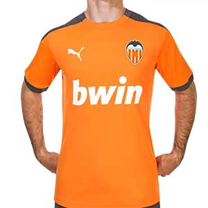 Camiseta Puma Valencia entreno 2020 2021 - Camiseta de manga corta de entrenamiento Puma del Valencia CF 2020 2021 - naranja - frontal