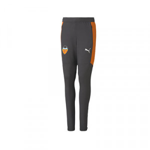 Pantalón Puma Valencia entreno niño 2020 2021 - Pantalón largo infantil Puma entrenamiento Valencia CF 2020 2021 - negro - frontal